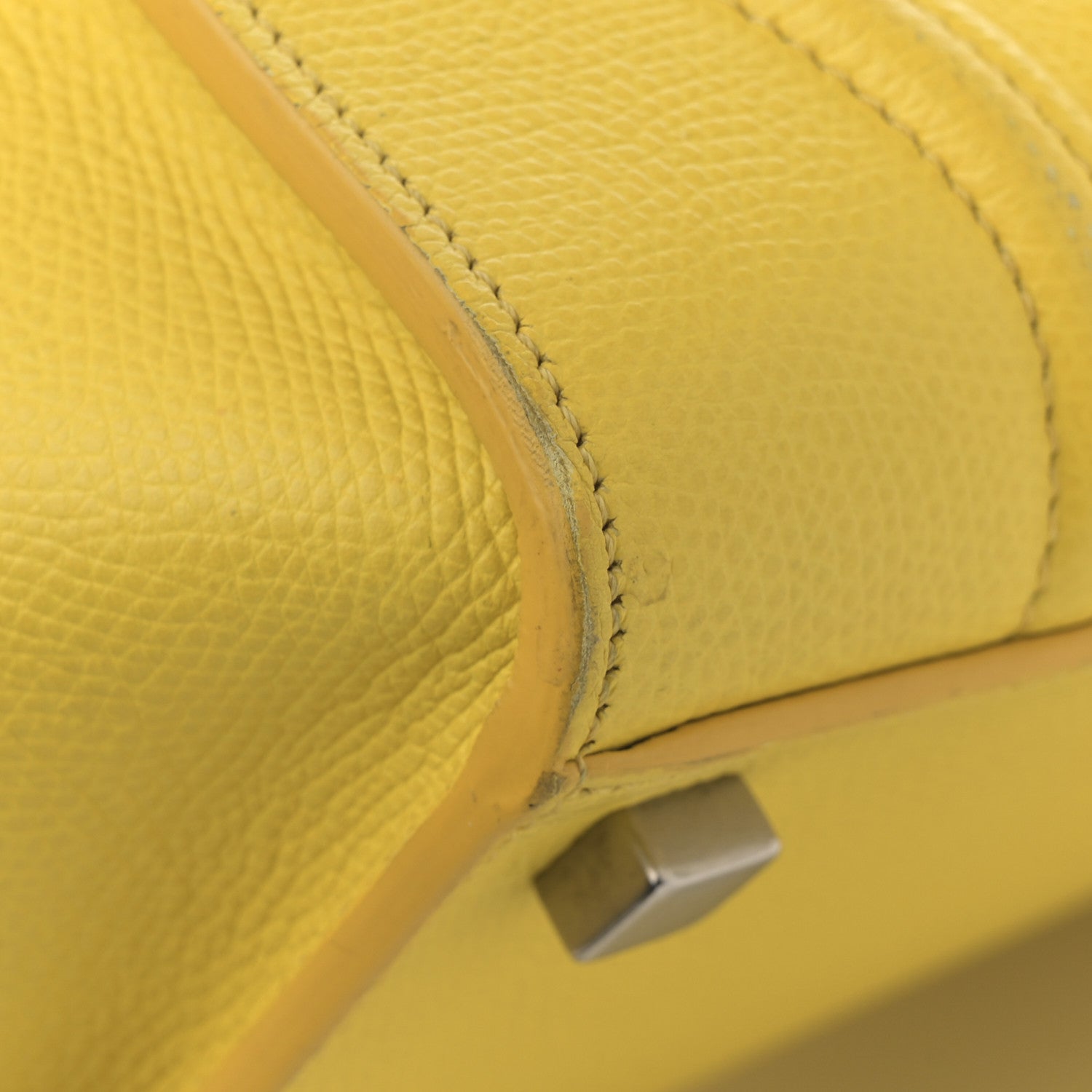 Celine Grained Calfskin Medium Phantom Luggage Yellow 12 of 15