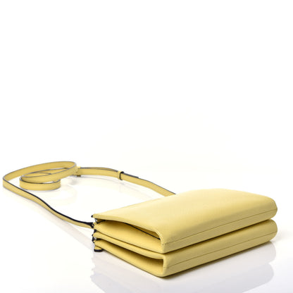 MCM Grained Calfskin Milla Double Crossbody Bag Custard Yellow 4 of 10