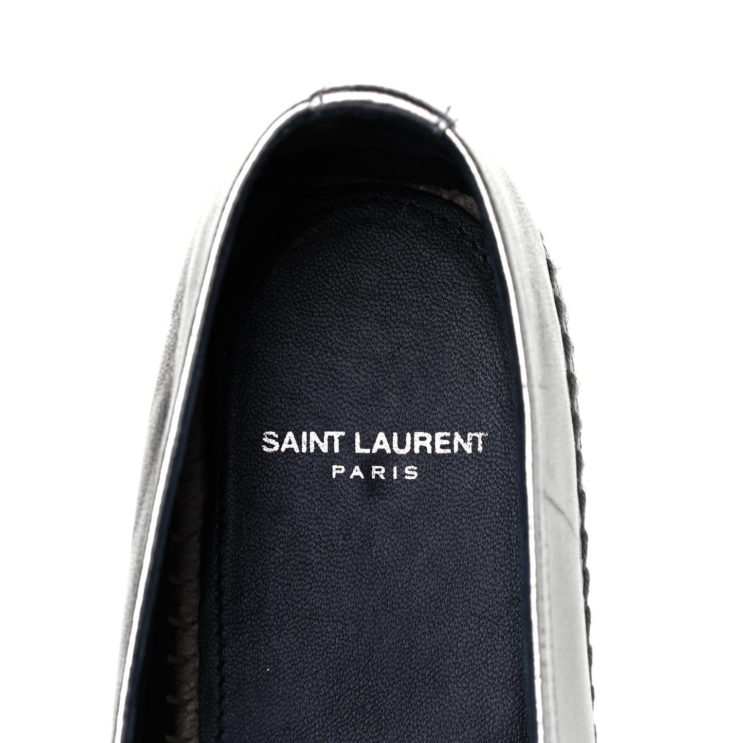 Metallic Lambskin Monogram Espadrilles 40.5 Argento