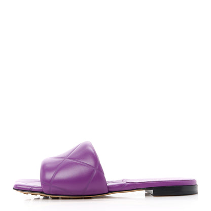 Bottega Veneta Nappa Quilted Rubber Lido Flat Sandals 36.5 Gumdrop 1 of 7