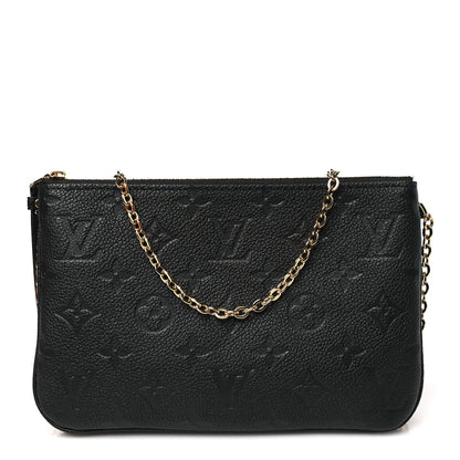 Louis Vuitton Empreinte Double Zip Pochette Black 1 of 11
