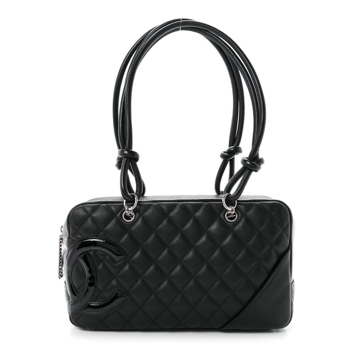 Chanel Calfskin Quilted Large Cambon Bowler Black 1 of 10