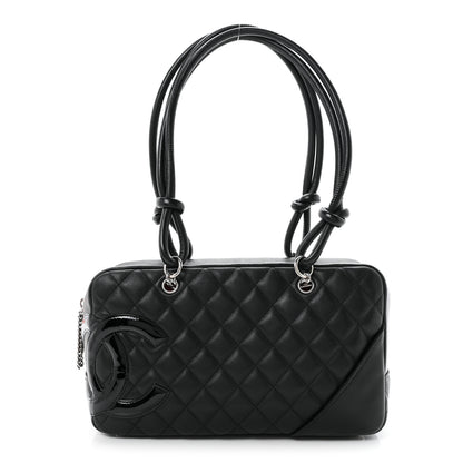 Chanel Calfskin Quilted Large Cambon Bowler Black 1 of 10