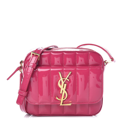 Saint Laurent Patent Matelasse Monogram Toy Vicky Camera Bag Bubblegum 1 of 8