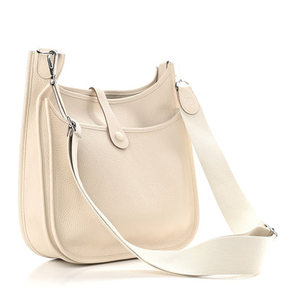 Hermes Taurillon Clemence Evelyne III PM Craie 3 of 9