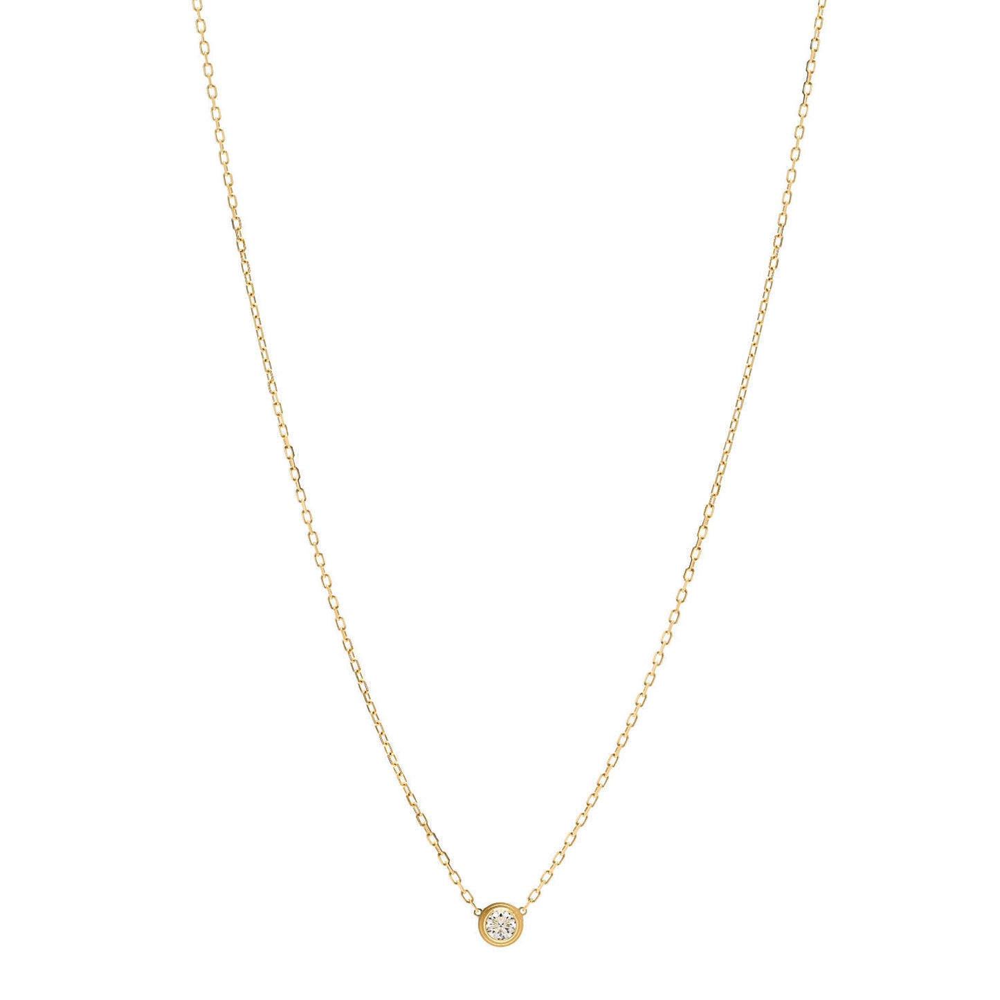 18K Yellow Gold Diamond LM D'Amour Pendant Necklace