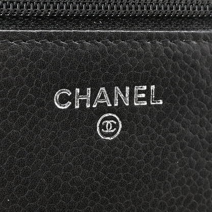 Chanel Caviar Quilted Paris Dallas Wallet on Chain WOC Black 6 of 11