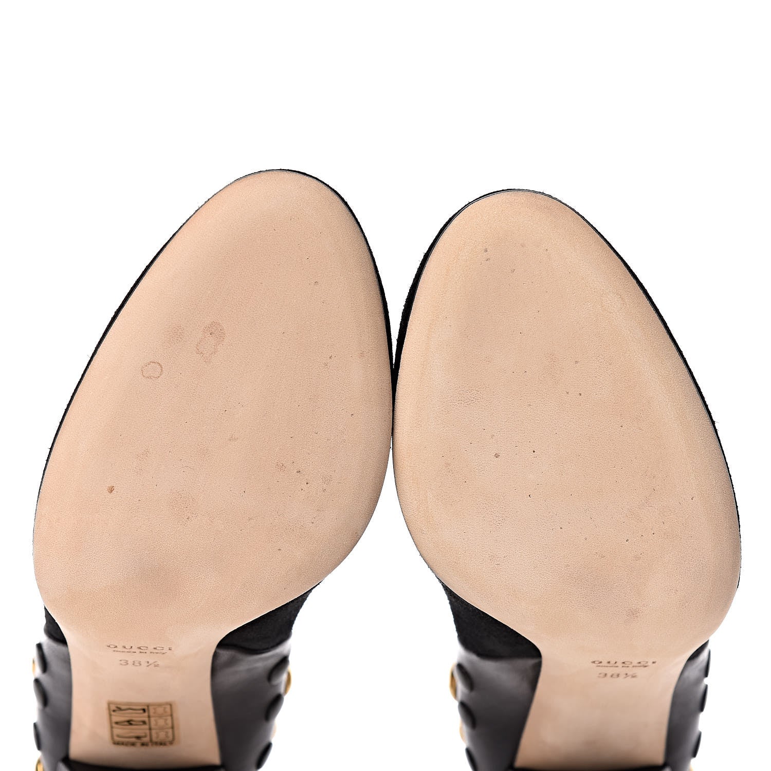 Gucci Suede Studded Babouska Pumps 38.5 Black 10 of 11