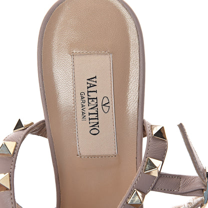 Valentino Garavani Patent Nappa Rockstud Ankle Strap 65mm Pumps 37 Marine Poudre 9 of 9