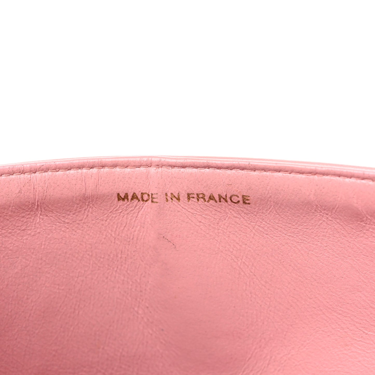 Lambskin Quilted Medium Double Flap Light Pink