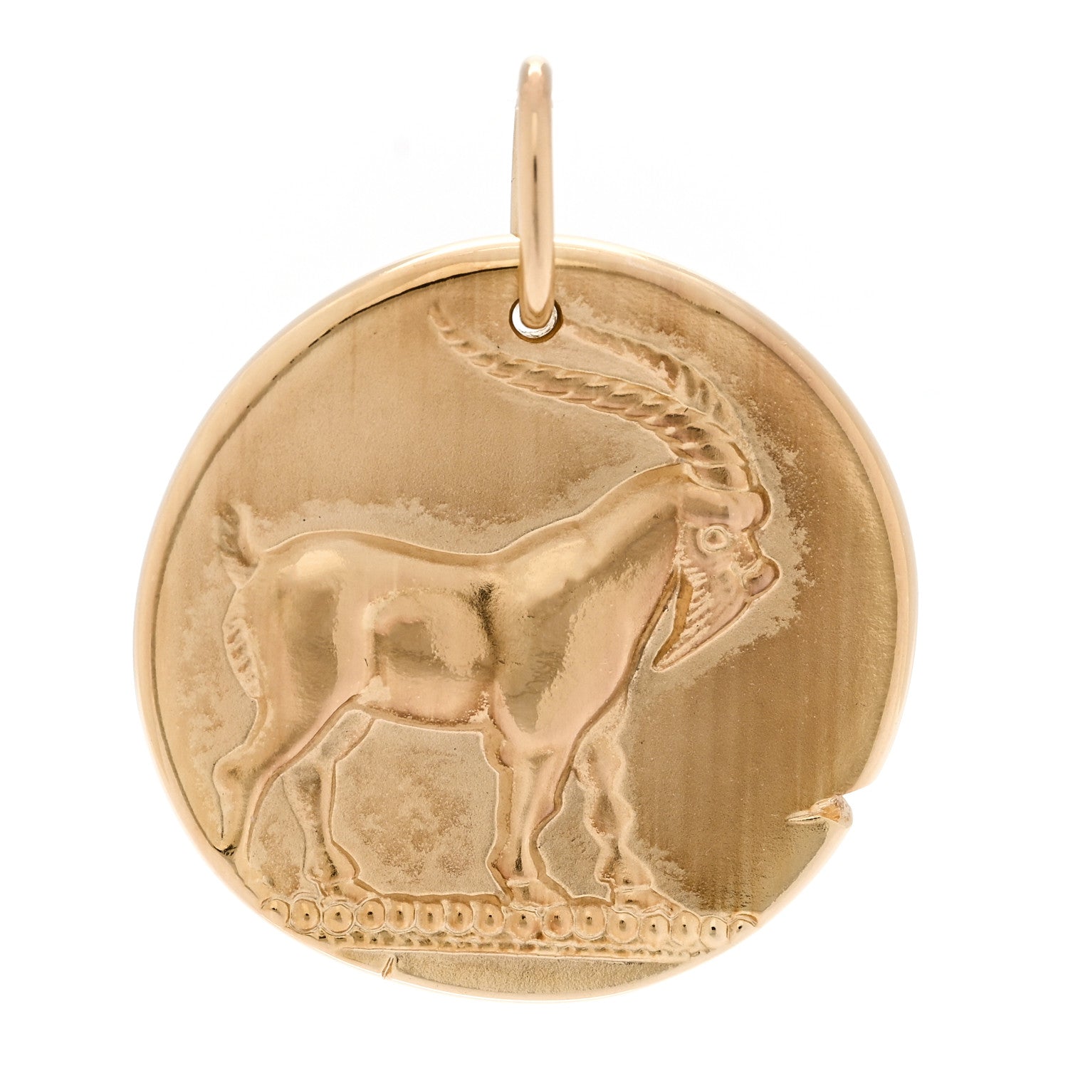 Van Cleef & Arpels 18K Yellow Gold Zodiac Capricorn Pendant