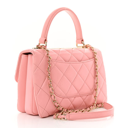 Chanel Lambskin Quilted Small Trendy CC Flap Dual Handle Bag Pink 3 of 11