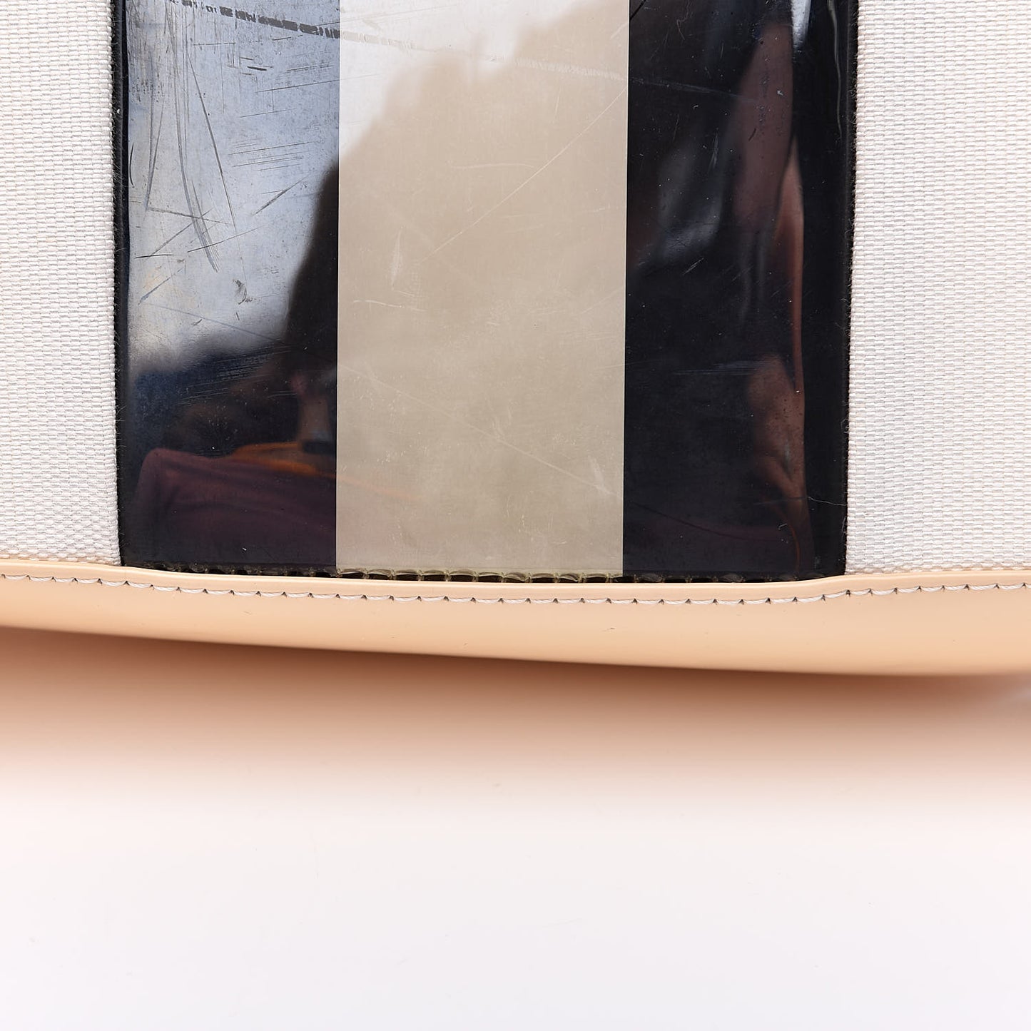 Canvas Patent Tote White