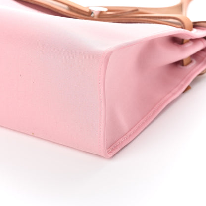 Hermes Vache Hunter Toile Herbag Zip 31 PM Rose Sakura 8 of 8