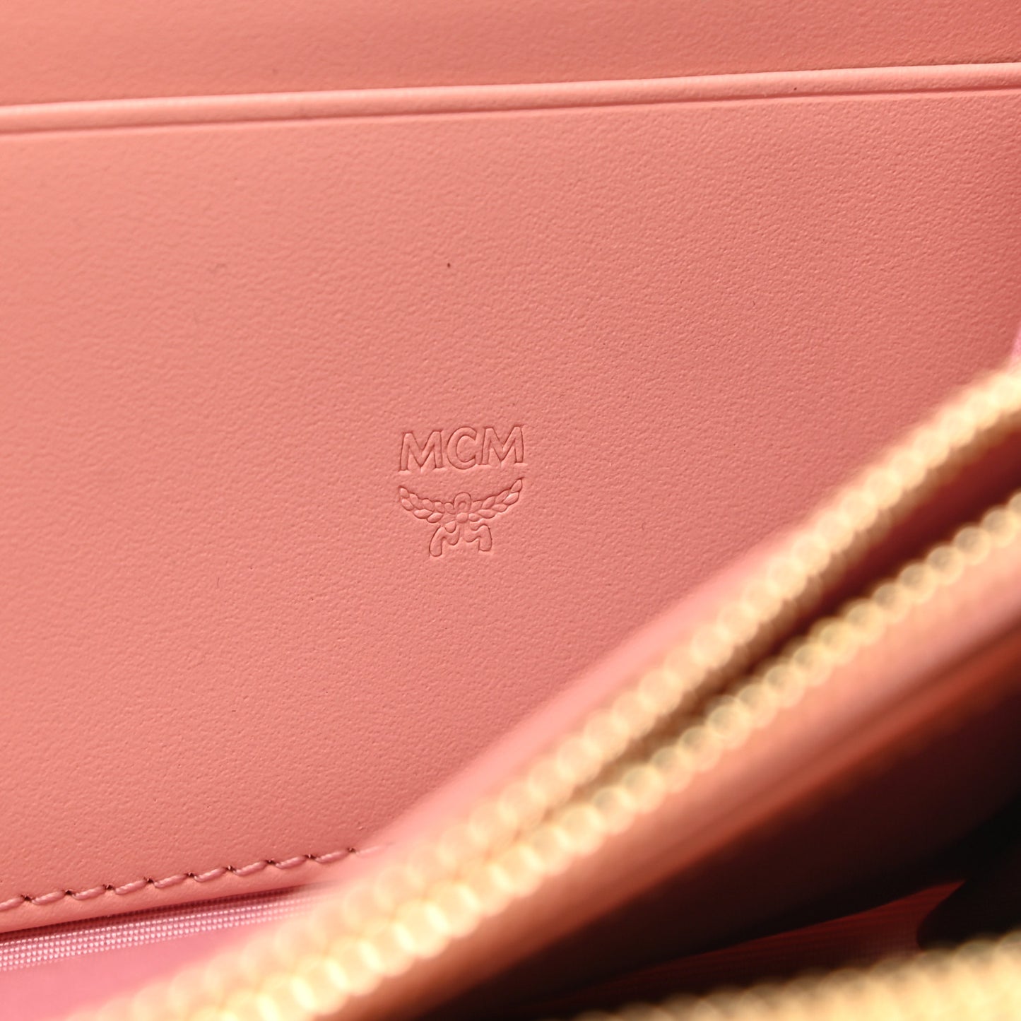 Visetos Large Zip Around Wallet Beige