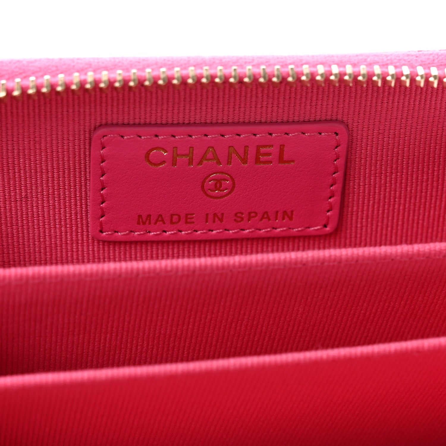 Chanel Caviar Quilted Zip Coin Purse Dark Pink 6 of 8