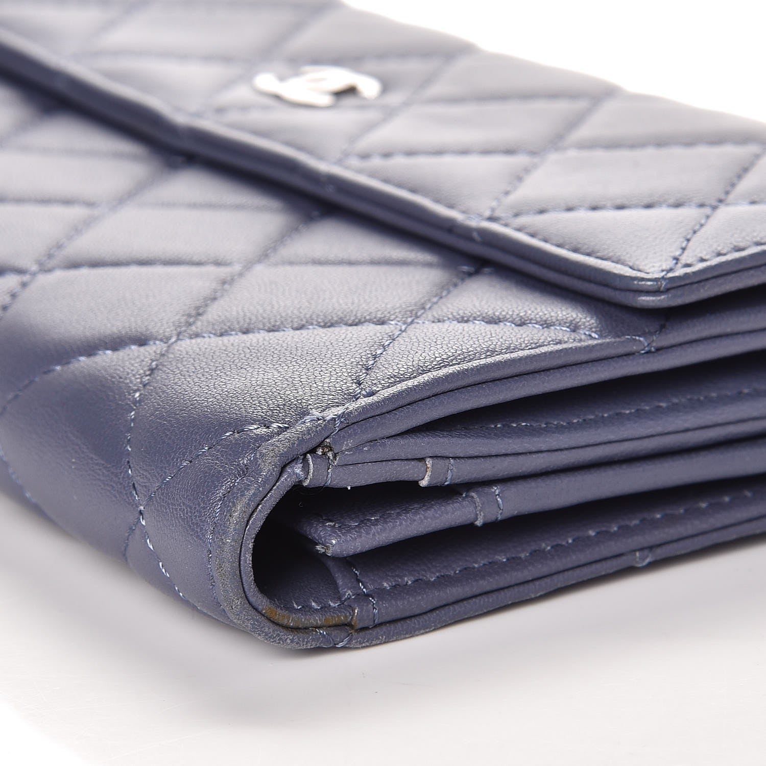 Chanel Lambskin Quilted Long Flap Wallet Lavender 8 of 13