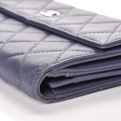 Chanel Lambskin Quilted Long Flap Wallet Lavender 8 of 13