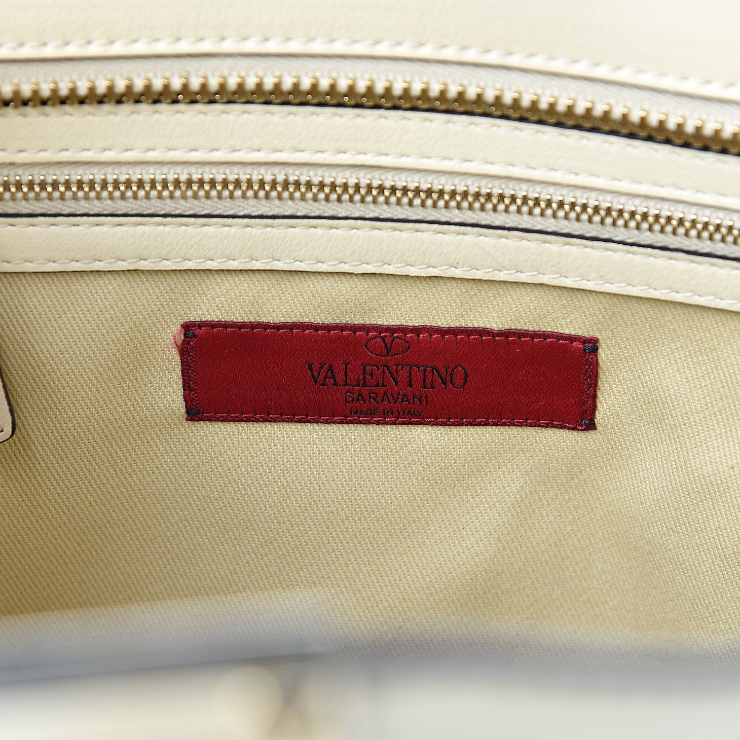 Valentino Garavani Vitello Rockstud Double Handle Tote Ivory 6 of 14
