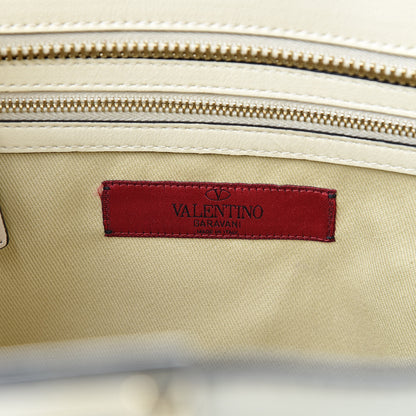 Valentino Garavani Vitello Rockstud Double Handle Tote Ivory 6 of 14