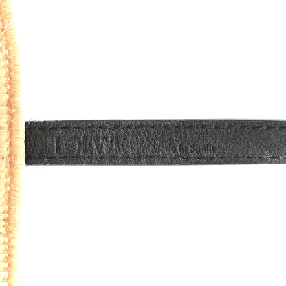 Loewe Raffia Small Square Basket Tote Bag Natural Black 6 of 12
