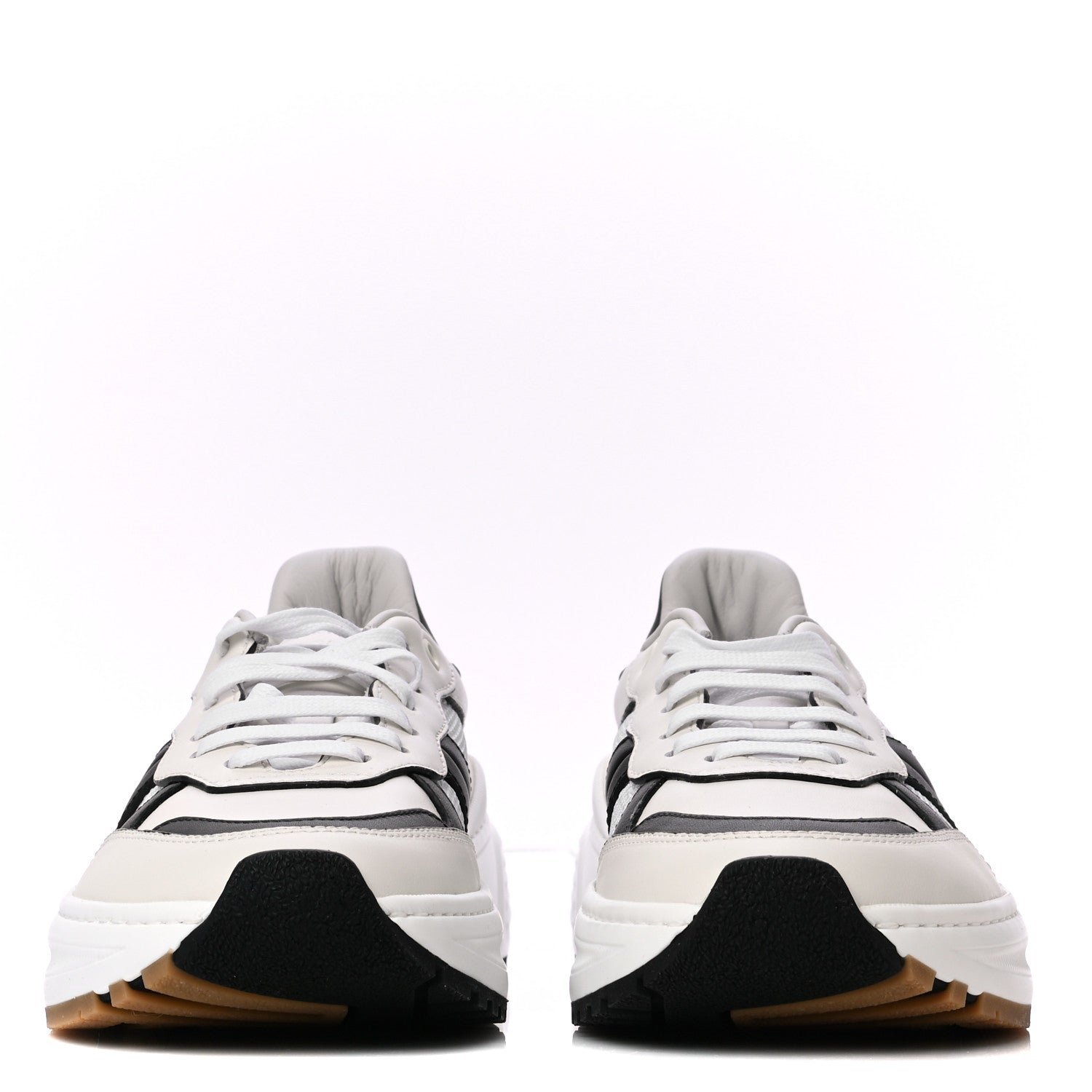 Bottega Veneta Calfskin Technical Mesh Speedster Sneakers 41 White Black 3 of 9