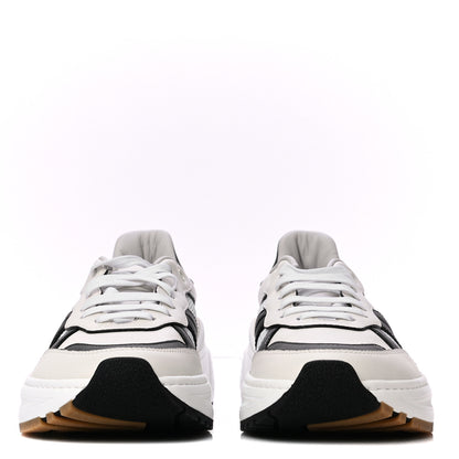 Bottega Veneta Calfskin Technical Mesh Speedster Sneakers 41 White Black 3 of 9