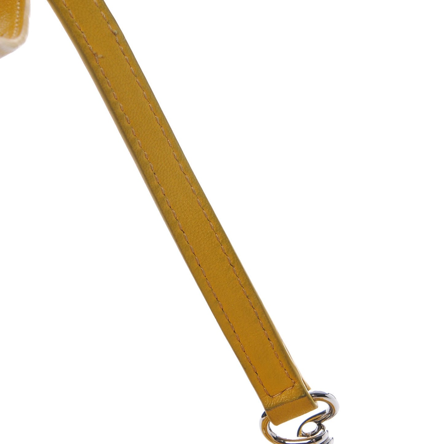 Chevre Silver Metallic Edge Hardware Nano City Jaune Epi