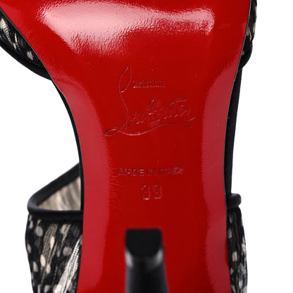 Christian Louboutin Crepe Satin Chiffon Miss Chief Bow 100 Pumps 39 Black 6 of 8