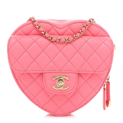 Chanel Lambskin Quilted CC In Love Heart Bag Pink 1 of 9