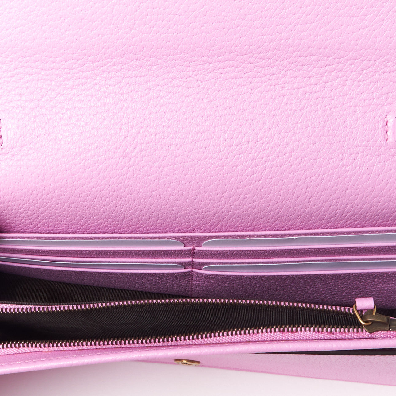 Calfskin Marquise Crystals Mini GG Chain Wallet Malva