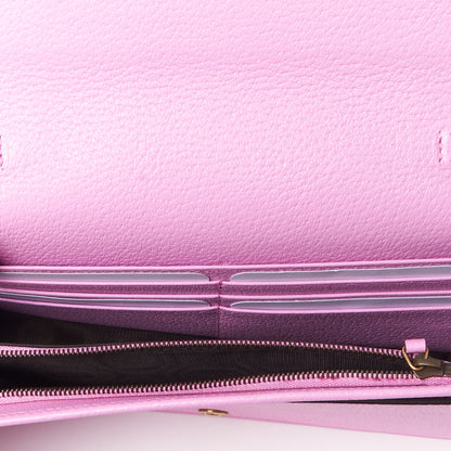 Gucci Calfskin Marquise Crystals Mini GG Chain Wallet Malva 7 of 9