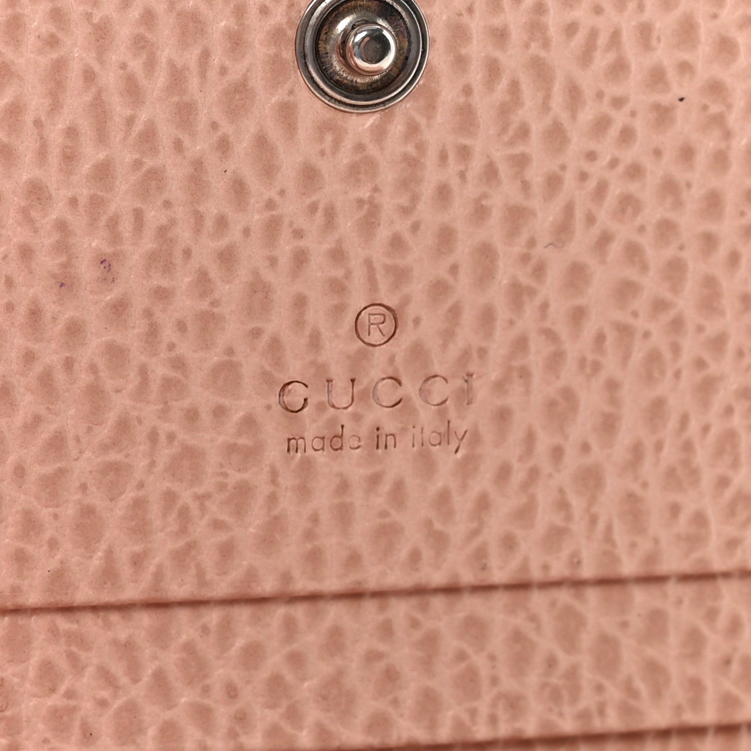 Gucci Dollar Calfskin Enamel Monochrome GG Marmont Card Case Perfect Pink 6 of 8