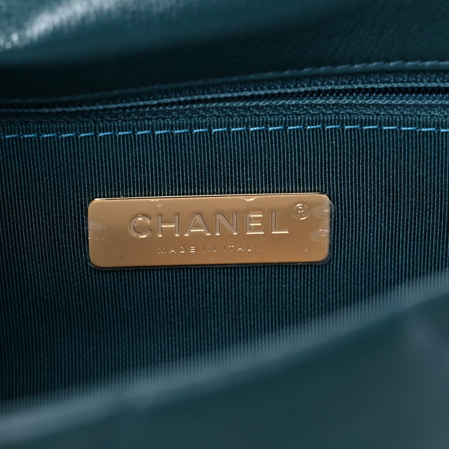 Goatskin Quilted Medium Chanel 19 Flap Dark Blue