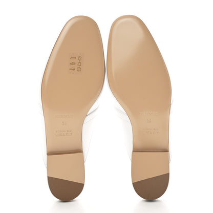 Hermes Calfskin Oz Mules 38 White 7 of 9