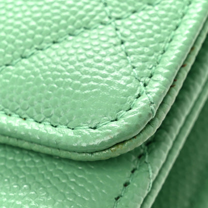 Chanel Caviar Quilted Wallet On Chain WOC Green 14 of 14