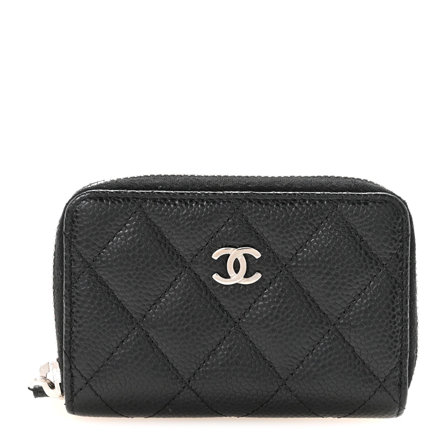 Chanel Caviar Quilted Zip Coin Purse Black 1 of 6