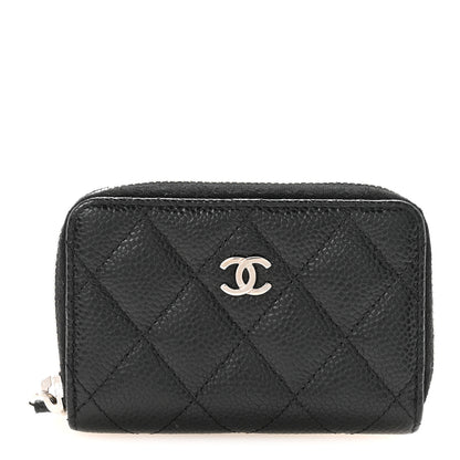 Chanel Caviar Quilted Zip Coin Purse Black 1 of 6