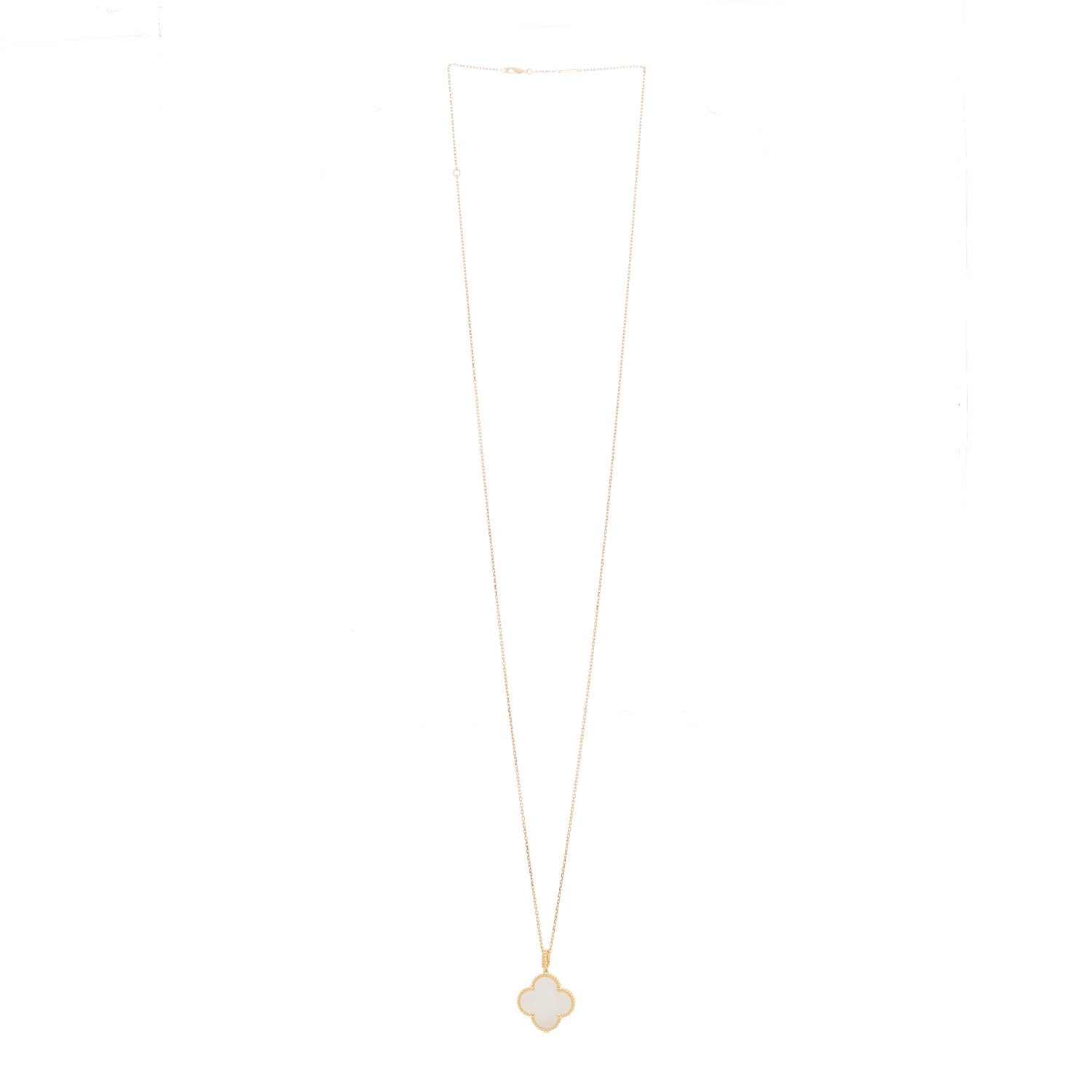 Van Cleef & Arpels 18K Yellow Gold Mother of Pearl Magic Alhambra Long Necklace 2 of 4
