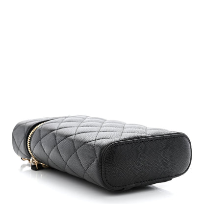 Chanel Caviar Quilted Phone Holder With Chain Black 4 of 10