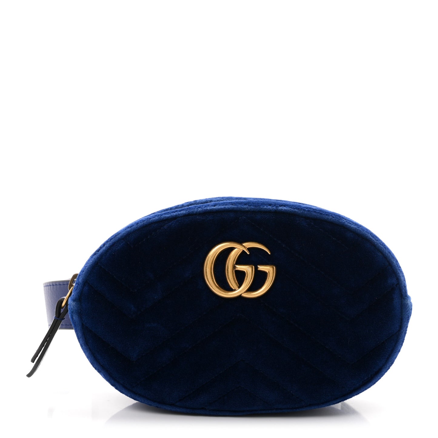 Velvet Matelasse GG Marmont Belt Bag 75 30 Cobalt Blue