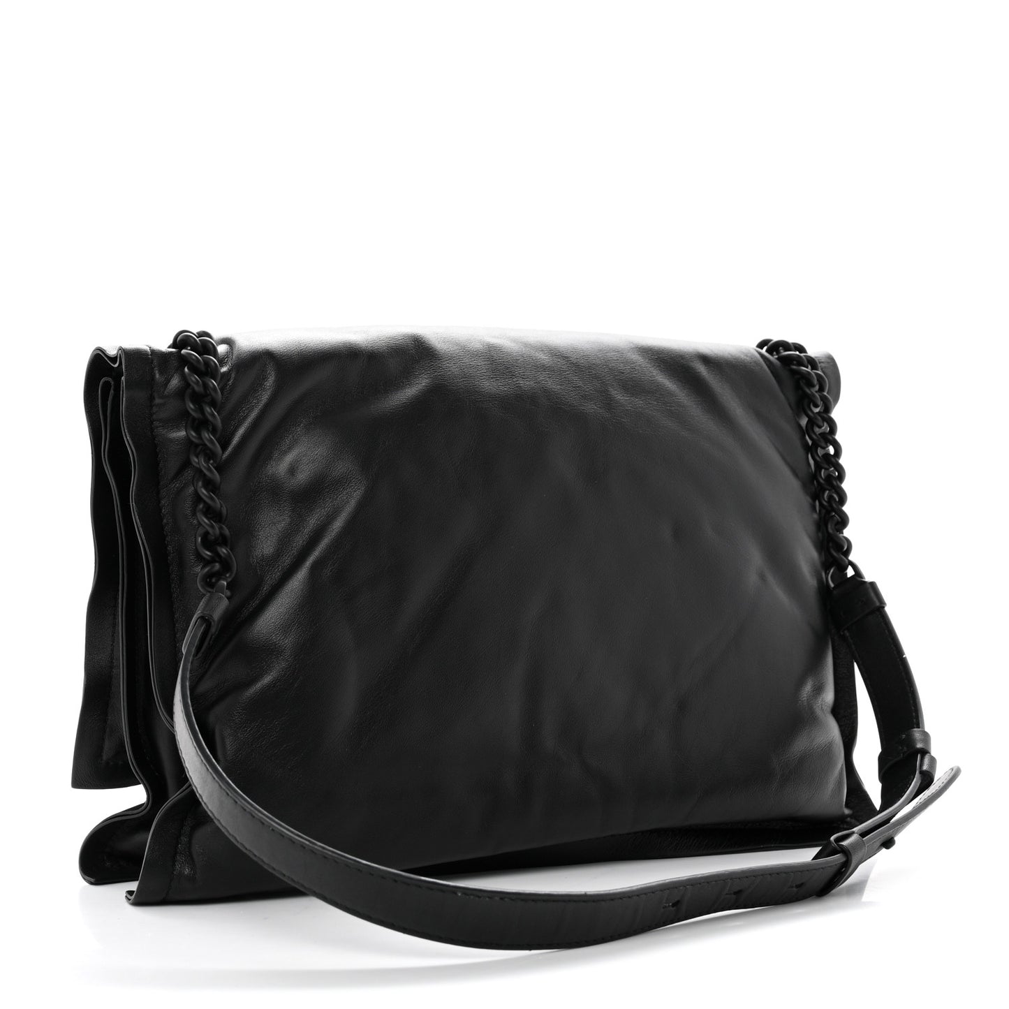 Calfskin Medium Viva Bow Shoulder Bag Black