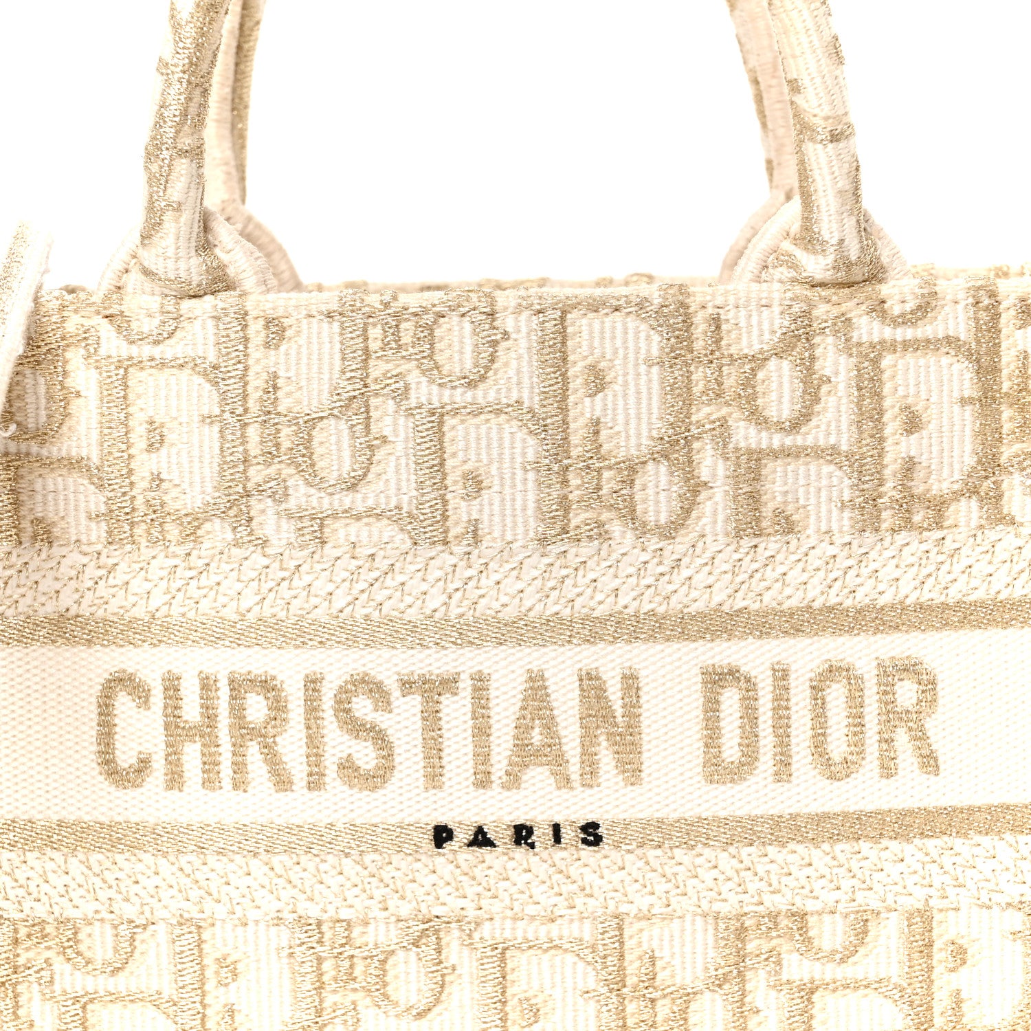 Christian Dior Oblique Mini Book Tote With Strap Gold Multicolor 8 of 11