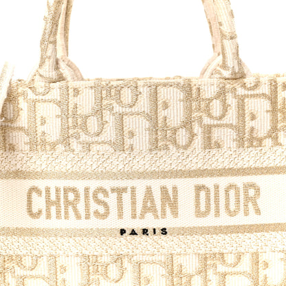 Christian Dior Oblique Mini Book Tote With Strap Gold Multicolor 8 of 11
