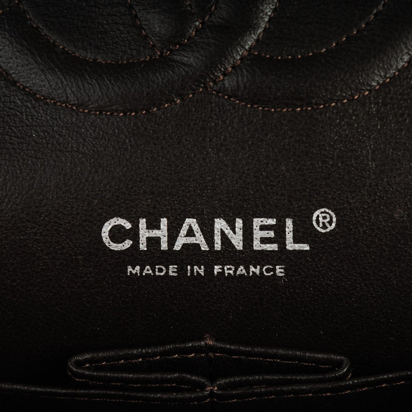 Lambskin Quilted Medium Double Flap Dark Brown