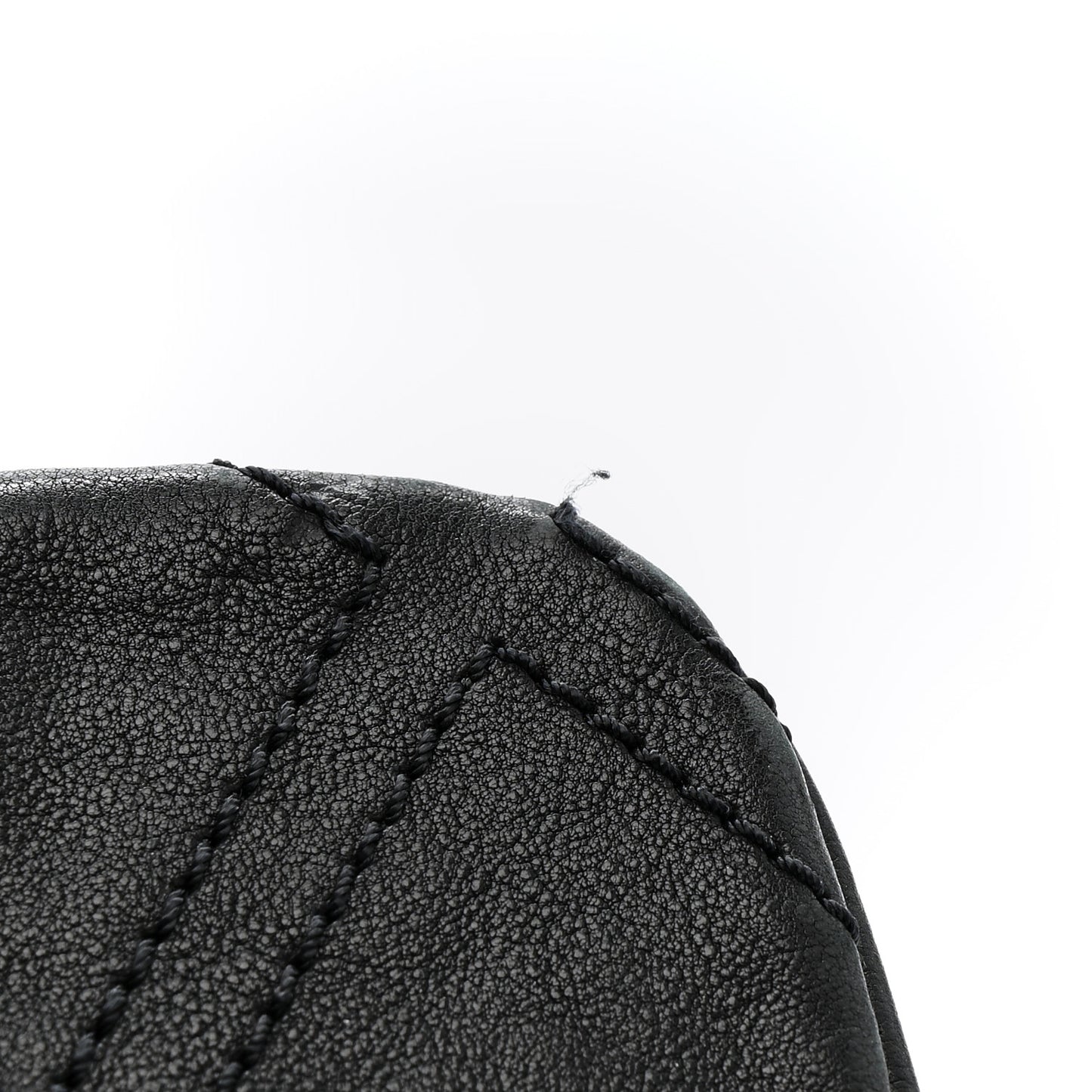 Calfskin Diamond Stitch Large Messenger Black