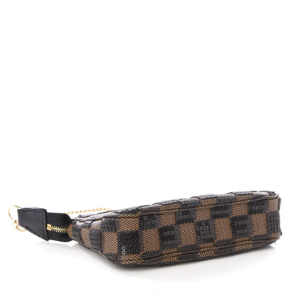 Louis Vuitton Damier Paillettes Mini Pochette Accessories Black 3 of 9