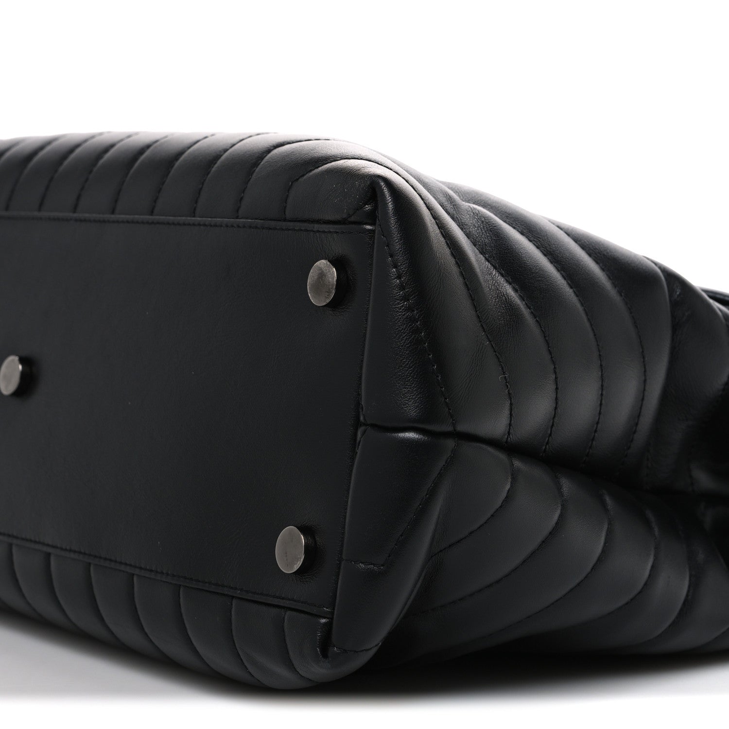 Saint Laurent Calfskin Y Quilted Monogram Monochrome Large Loulou Chain Satchel Black 9 of 9
