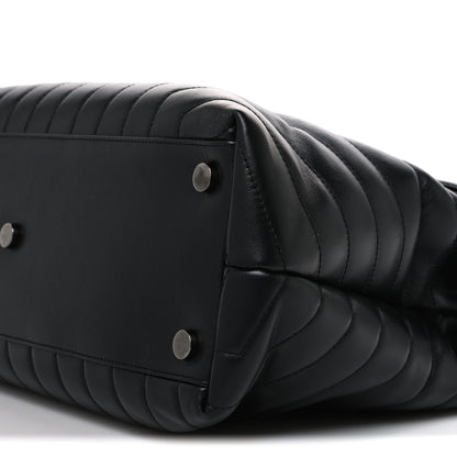 Saint Laurent Calfskin Y Quilted Monogram Monochrome Large Loulou Chain Satchel Black 9 of 9