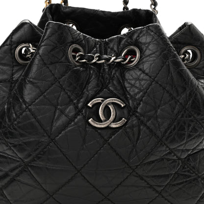 Chanel Aged Calfskin Quilted Small Gabrielle Backpack Black 8 of 10